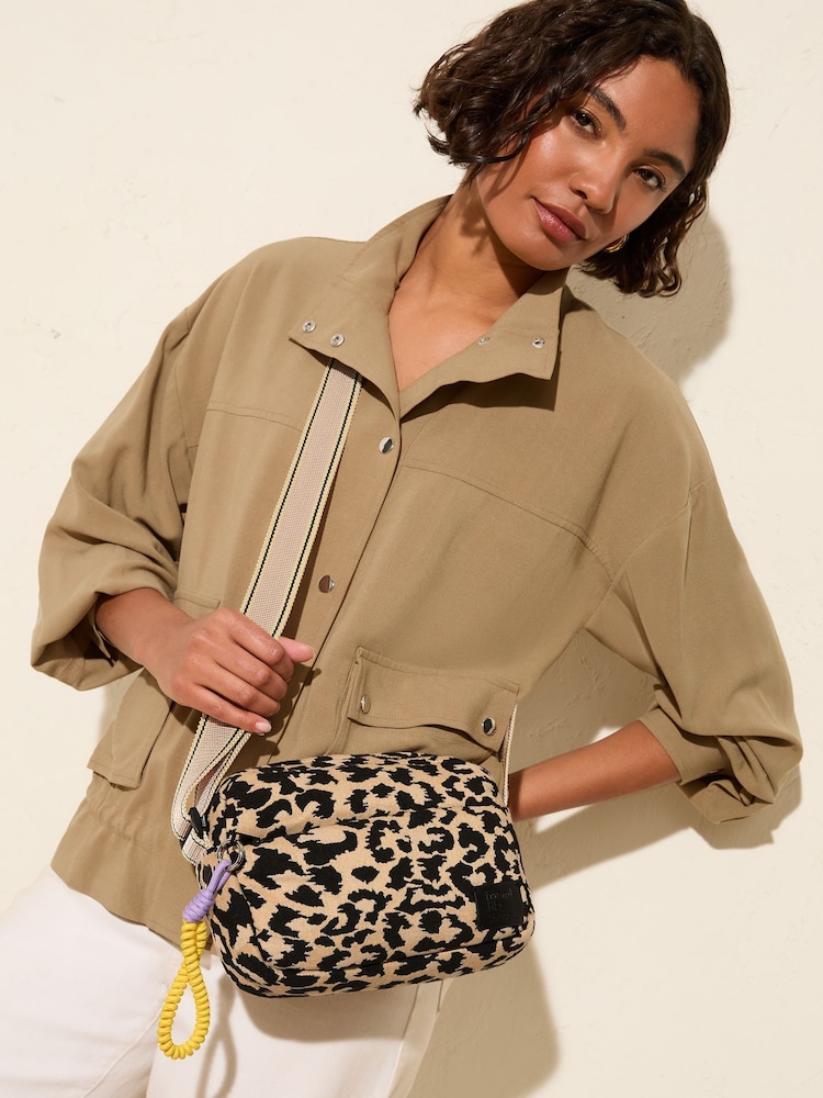 Friends Like These Leopard Print Nylon Cross-Body Bag - Image 2 of 6