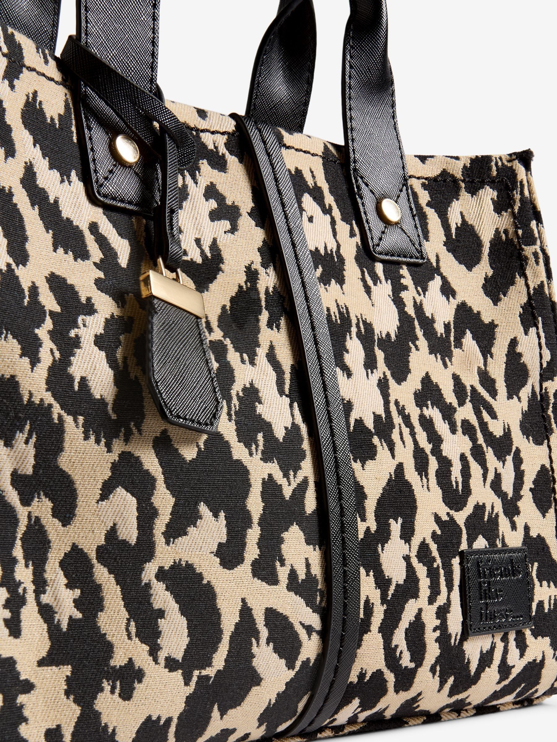 Buy Friends Like These Leopard Medium Square Tote Bag from Next USA