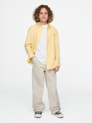 Gap Yellow Relaxed Oxford Shirt (4-13yrs) - Image 3 of 5