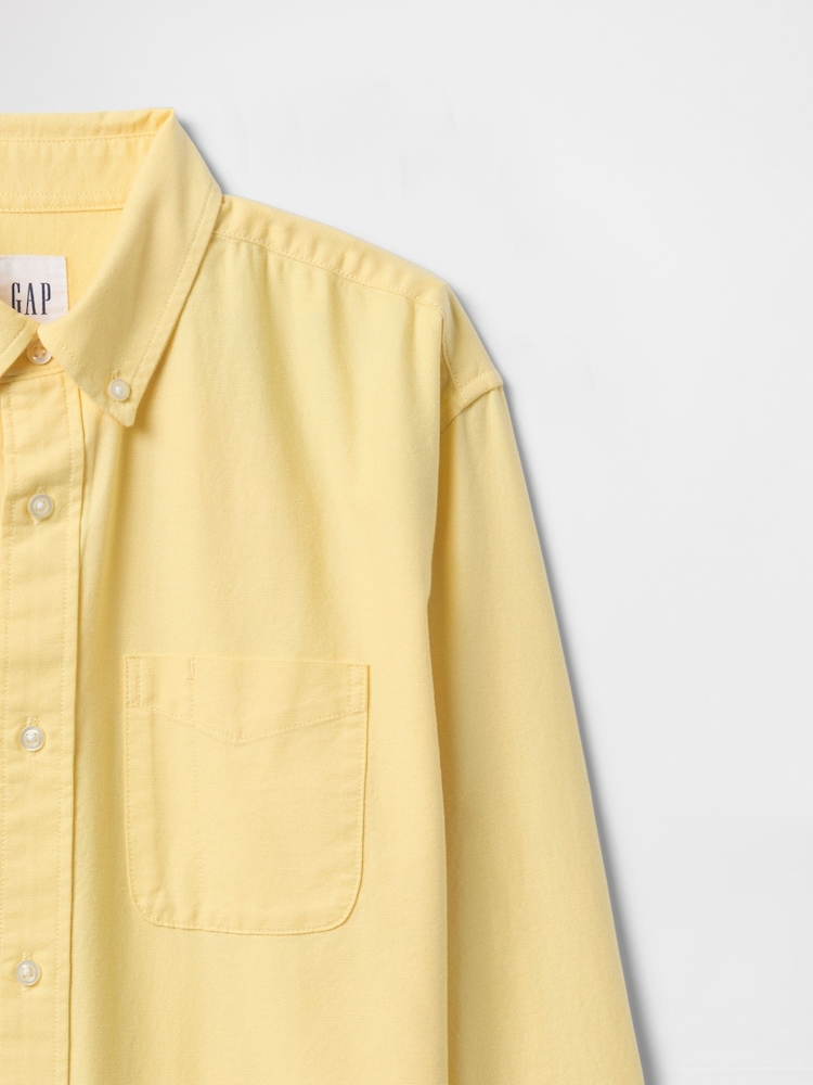 Gap Yellow Relaxed Oxford Shirt (4-13yrs) - Image 5 of 5