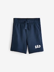 Gap Navy Blue Logo Pull On Fleece-Lined Shorts (4-13yrs) - Image 1 of 4