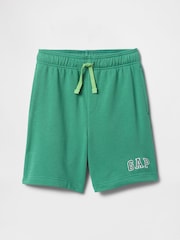 Groen - Gap logo shorts met fleecevoering en elastische taille (4 - 13 jr) - Image 5 of 5