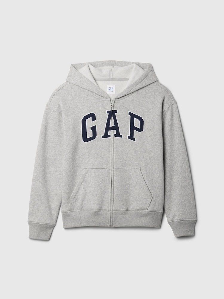 Gap Grey Zip Up Vintage Logo Hoodie (4-13yrs) - Image 1 of 3 Gap Grey Zip Up Vintage Logo Hoodie (4-13yrs) - Image 1 of 3