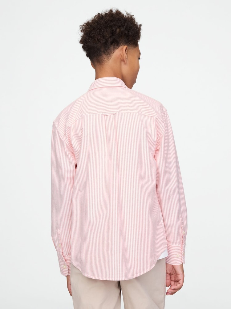Gap Pink Relaxed Oxford Shirt (4-13yrs) - Image 2 of 5