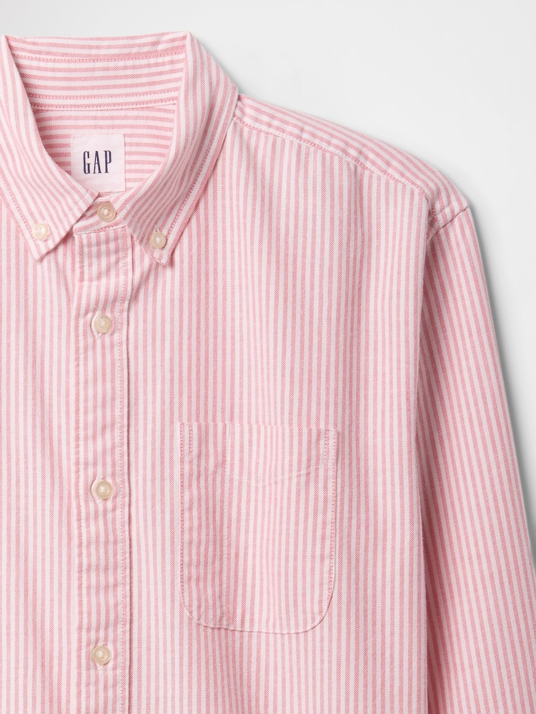 Gap Pink Relaxed Oxford Shirt (4-13yrs) - Image 5 of 5