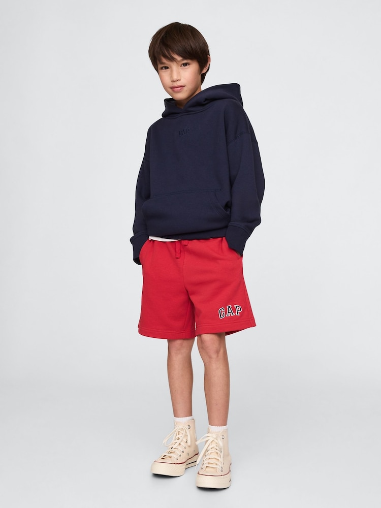 Gap Red Logo Pull On Fleece-Lined Shorts (4-13yrs) - Image 1 of 5 Gap Red Logo Pull On Fleece-Lined Shorts (4-13yrs) - Image 1 of 5
