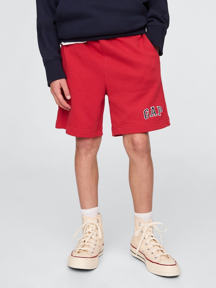 Gap Red Logo Pull On Fleece-Lined Shorts (4-13yrs) - Image 3 of 5