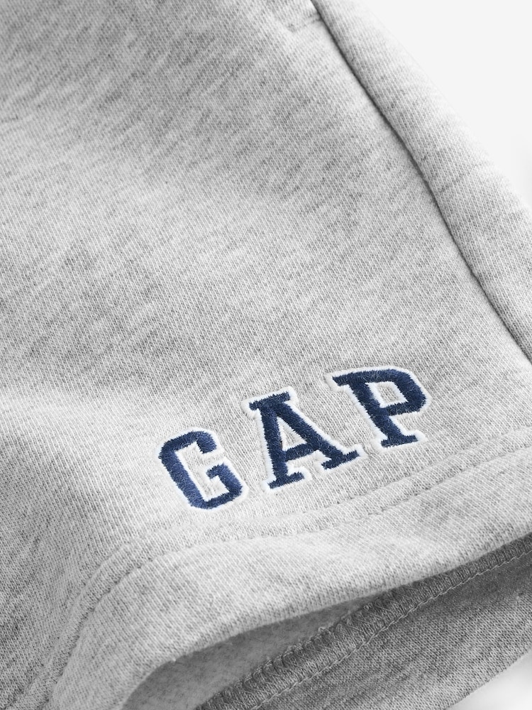Grijs - Gap logo shorts met fleecevoering en elastische taille (4 - 13 jr) - Image 4 of 4