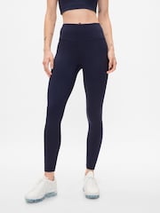 Gap Navy Blue Full Length High Waisted Power Stretch Leggings - Image 1 of 4