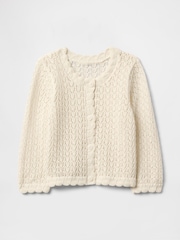 Gap Cream 100% Cotton Crochet Knitted Cardigan - Image 1 of 3
