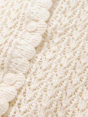 Gap Cream 100% Cotton Crochet Knitted Cardigan - Image 3 of 3