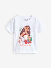 Brand Threads White Disney Moana Girls T-Shirt - Image 1 of 3