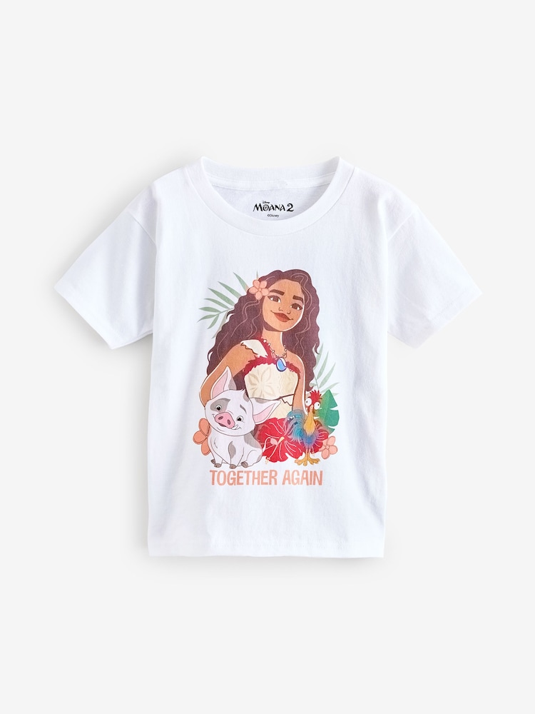 Brand Threads White Disney Moana Girls T-Shirt - Image 1 of 3