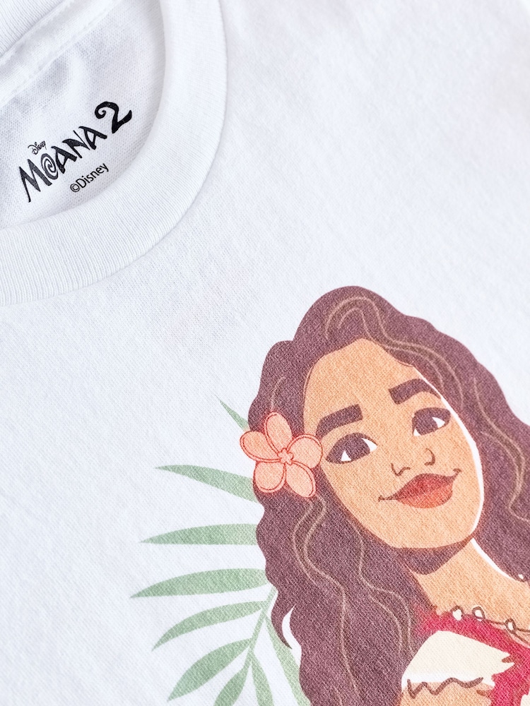 Brand Threads White Disney Moana Girls T-Shirt - Image 3 of 3