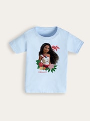 Brand Threads Blue Disney Moana Girls 100% Cotton T-Shirt - Image 3 of 3
