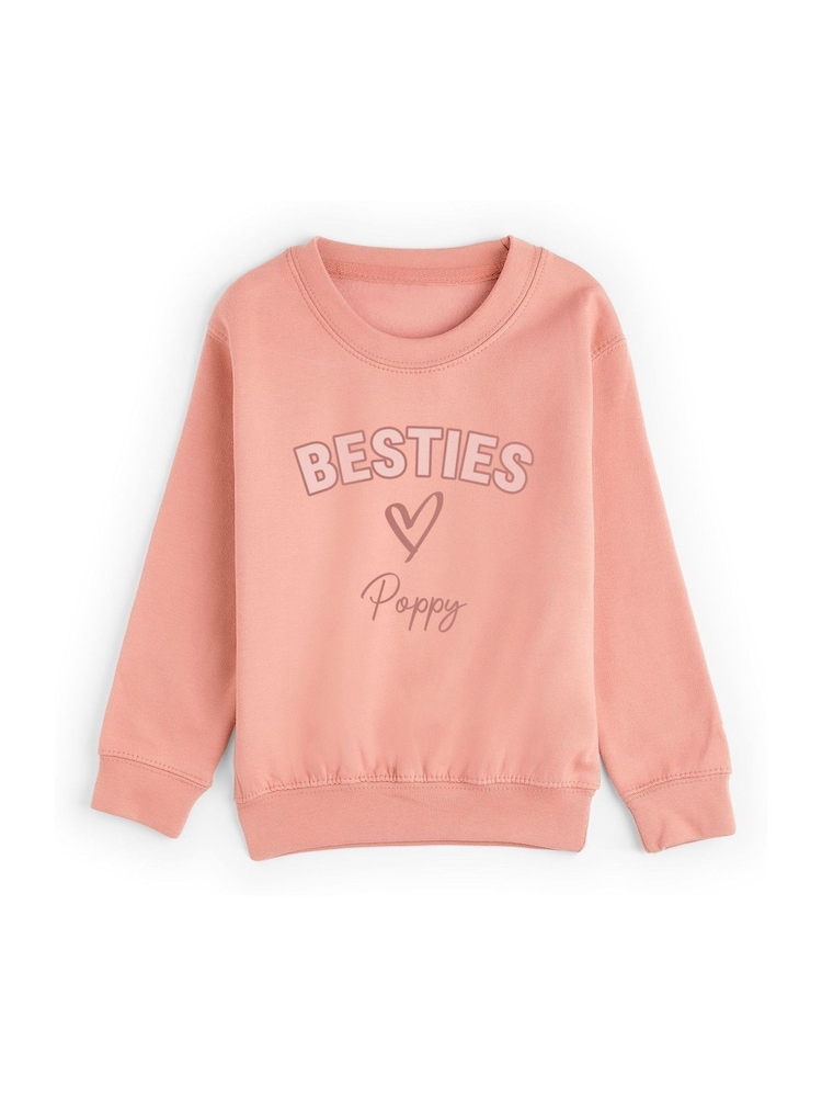 Personalised Besties Girls Sweatshirt by Stitch Style - Image 1 of 3