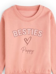 Personalised Besties Girls Sweatshirt by Stitch Style - Image 2 of 3