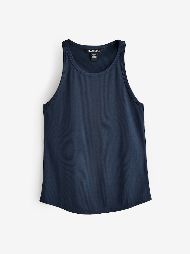 Athleta Navy Blue Renew Seamless Racerback Tank Top - Image 1 of 4