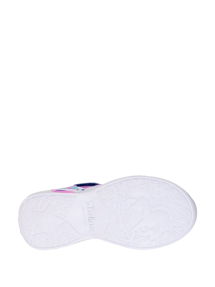 Skechers Blue UNICORN DREAMS HEART SPARKLES - Image 5 of 5