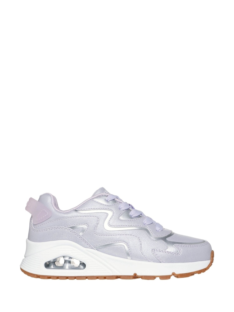 Skechers Purple Girls Uno Generation 1 Wavy Shimmer Trainers - Image 1 of 5
