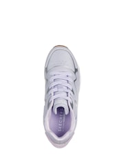Skechers Purple Girls Uno Generation 1 Wavy Shimmer Trainers - Image 3 of 5