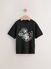 Camouflage Duck 100% Cotton Short Sleeve Graphic Print T-Shirt (3mths-8yrs) - Image 1 of 4