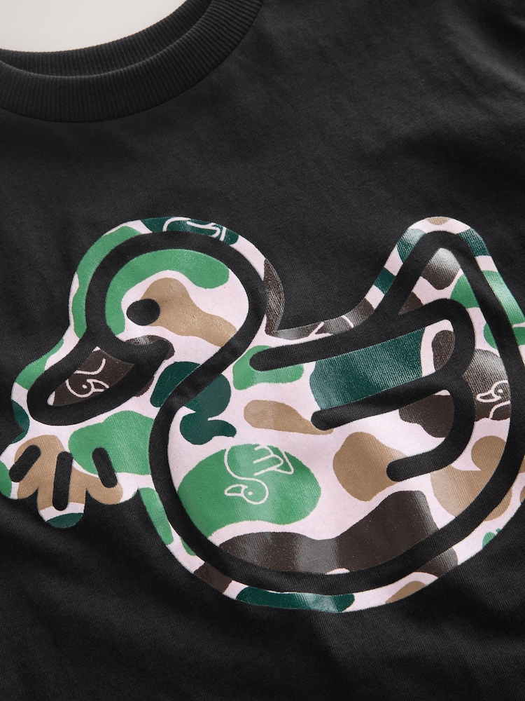 Camouflage Duck 100% Cotton Short Sleeve Graphic Print T-Shirt (3mths-8yrs) - Image 4 of 4