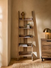 Dark Bronx Oak Effect Narrow Ladder Shelf - Image 2 of 8