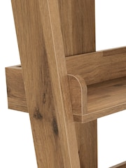 Dark Bronx Oak Effect Narrow Ladder Shelf - Image 8 of 8