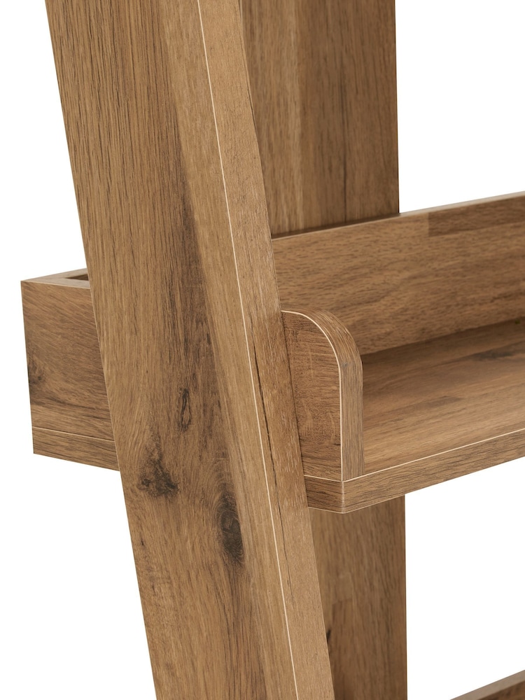 Dark Bronx Oak Effect Narrow Ladder Shelf - Image 8 of 8