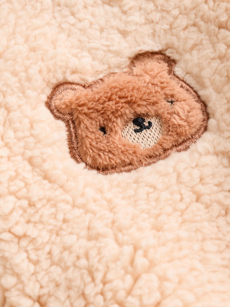 Neutral Bear Baby Heavy Fleece Sleepsuit - Image 8 of 8