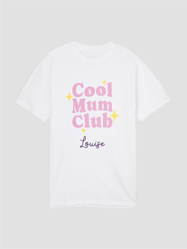 Personalised Womens Cool Mum Club T-Shirt by Stitch Style - Image 1 of 3