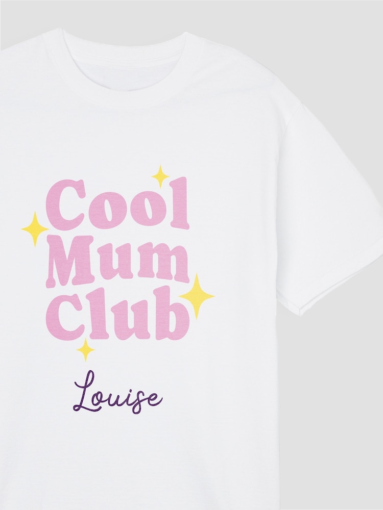 Personalised Womens Cool Mum Club T-Shirt by Stitch Style - Image 2 of 3