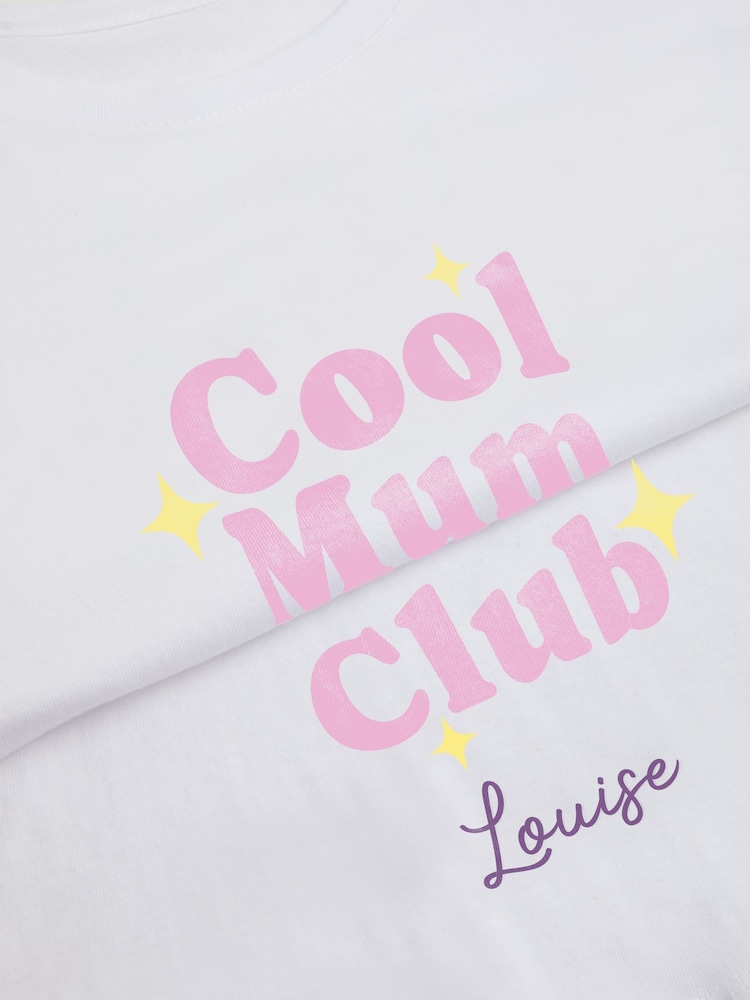 Personalised Womens Cool Mum Club T-Shirt by Stitch Style - Image 3 of 3