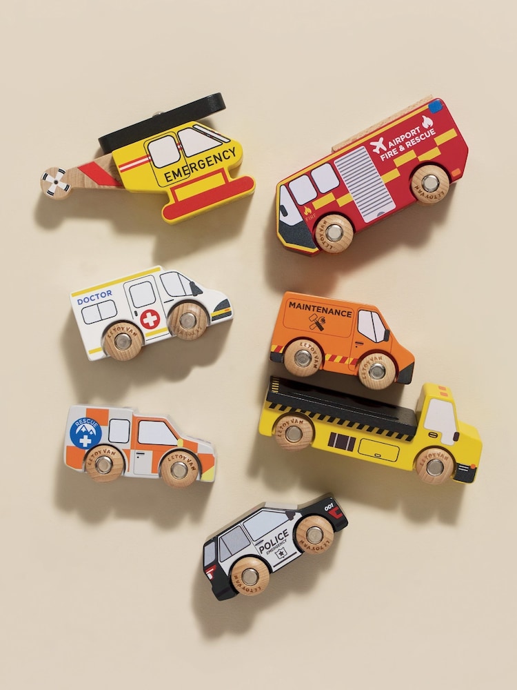 Le Toy Van Emergency Helicopter and Rescue Cars Set - Image 2 of 4