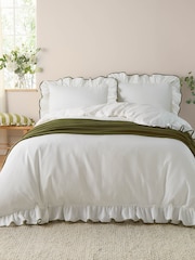 Wylder Olive Blousey Cotton Ruffle Duvet Set - Image 1 of 3