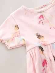 Pink Short Sleeve Jersey Summer Dress (3mths-7yrs) - Image 3 of 4