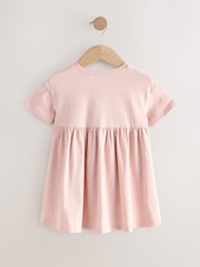 Rosa hada - Vestido de verano de punto y manga corta (3 meses - 7 años) - Imagen 2 de 4