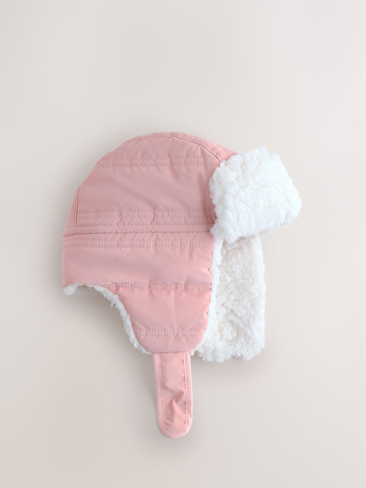 Pink Trapper Hat (3mths-13yrs) - Image 1 of 3