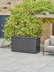 Pacific Black Rhode Island Small Galvanised Steel Garden Cushion Box - Image 1 of 6