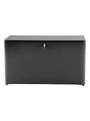 Pacific Black Rhode Island Small Galvanised Steel Garden Cushion Box - Image 4 of 6