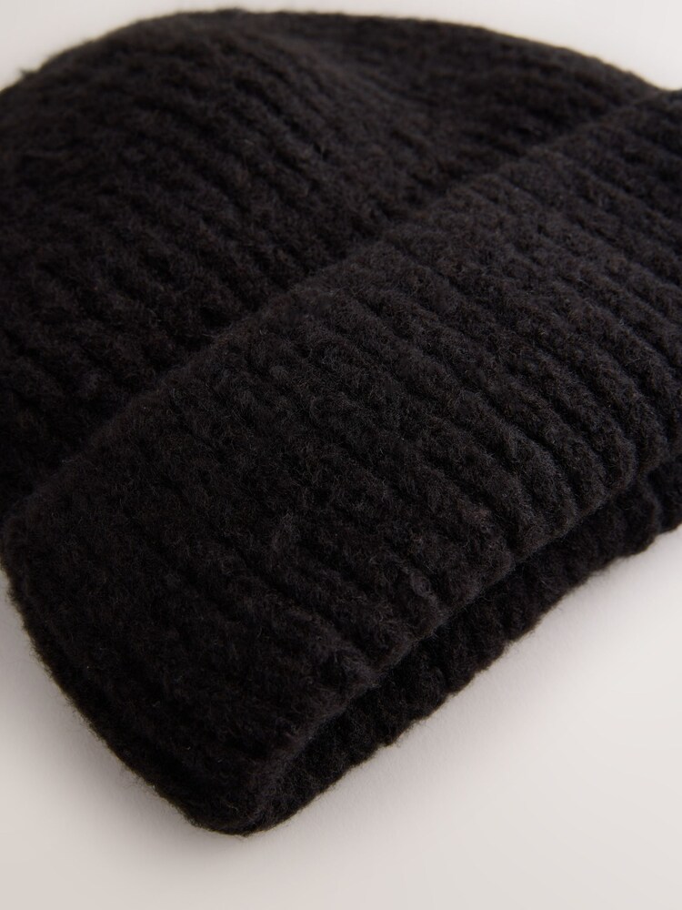 Black Fluffy Beanie (1-16yrs) - Image 2 of 3