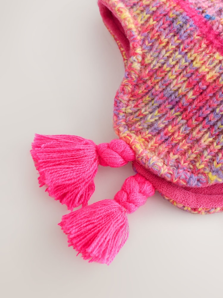 Pink Blue Trapper Hat (3mths-13yrs) - Image 3 of 3