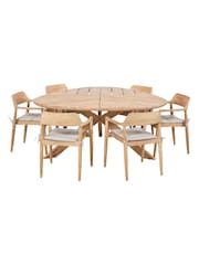Pacific Teak Reuleaux Salita Garden 6 Seater Dining Set - Image 6 of 6