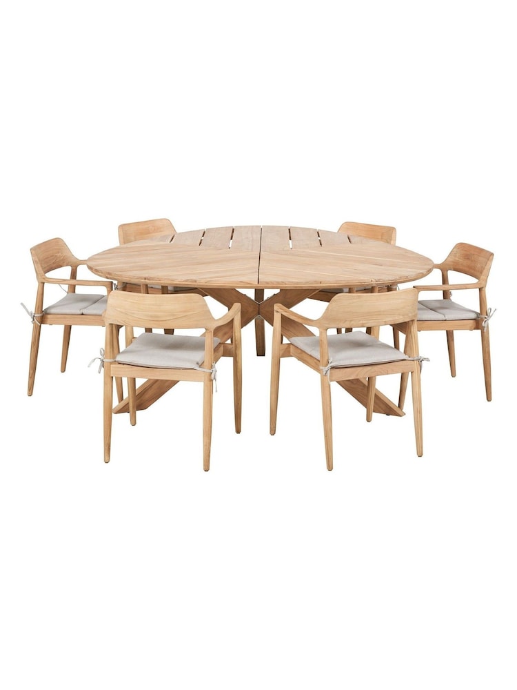 Pacific Teak Reuleaux Salita Garden 6 Seater Dining Set - Image 6 of 6