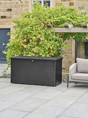 Pacific Black Rhode Island Large Galvanised Steel Garden Cushion Box - Image 2 of 6
