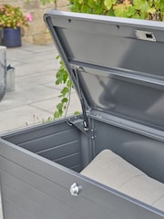 Pacific Anthracite Rhode Island Small Galvanised Steel Garden Cushion Box - Image 3 of 6