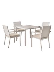 Pacific Latte Aruba Garden 4 Seater Dining Set - Image 4 of 6