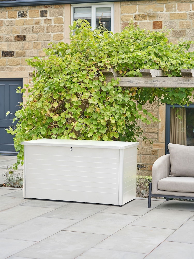 Pacific Pebble Rhode Island Large Galvanised Steel Garden Cushion Box - Image 2 of 6