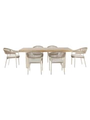 Pacific Latte Osaka Garden 6 Seater Dining Set - Image 5 of 6